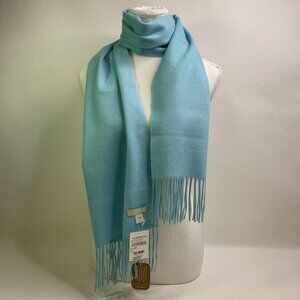 Nordstrom Cashmere Scarf – Baby Blue Fringe Luxe Wrap 72x12